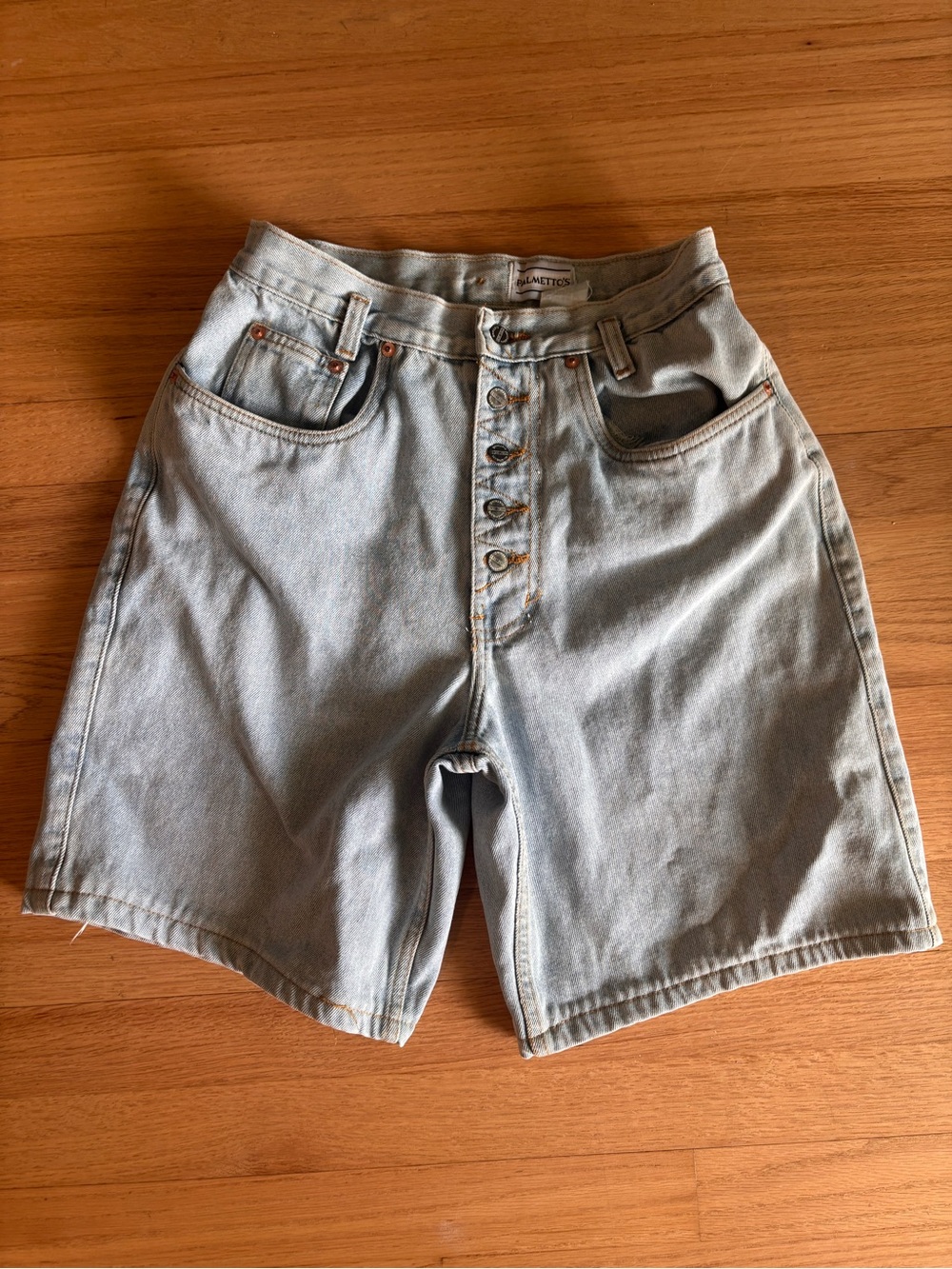 Vintage Palmetto High Rise Button Fly Bermuda Shorts